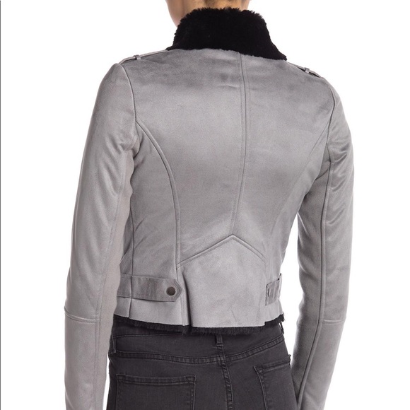 Coffee Shop Faux Fur Lined Moto Jacket - Picture 2 of 3